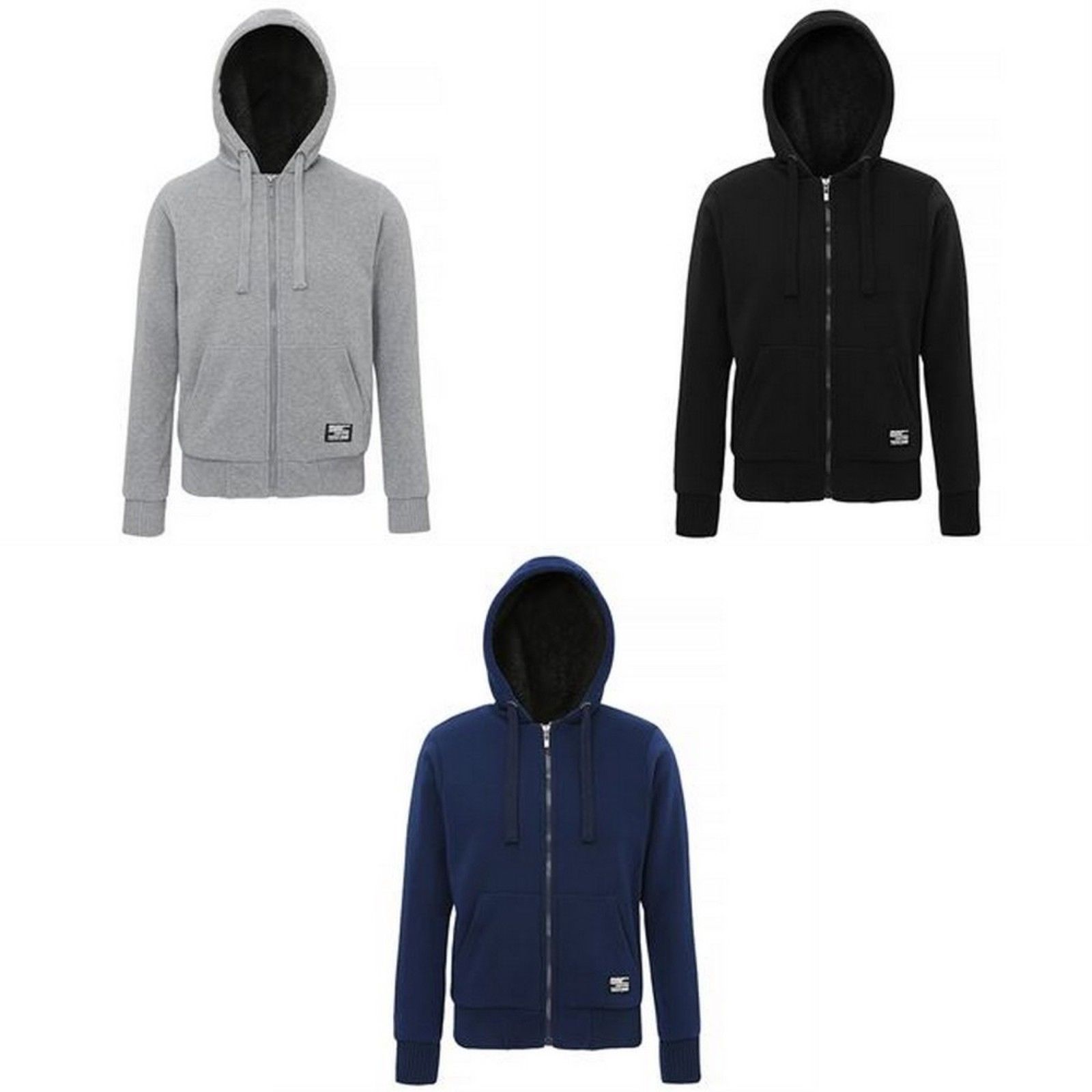 Affordable Fashion Sherpa fleece lined zip hoodie - 101hoodies
