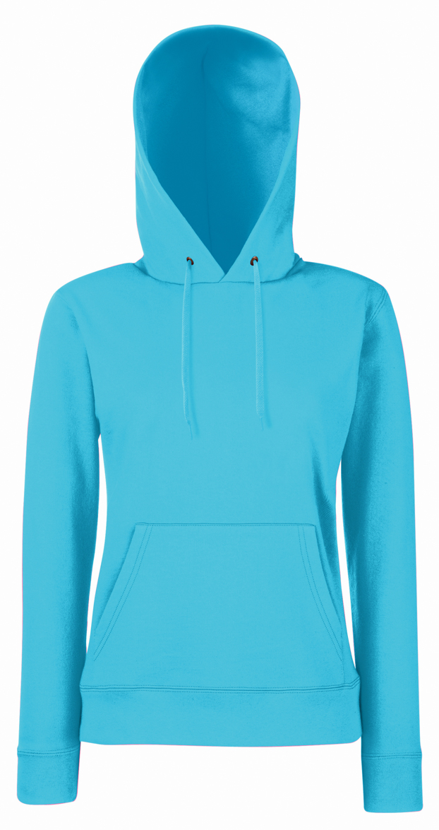 Lady Fit Hooded Azure Blue
